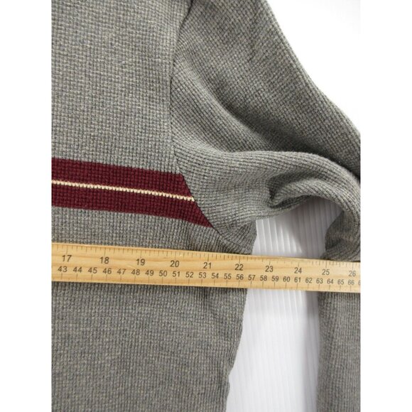 VINTAGE Abercrombie & Fitch Sweater Large Thermal Waffle USA Striped - Picture 5 of 9